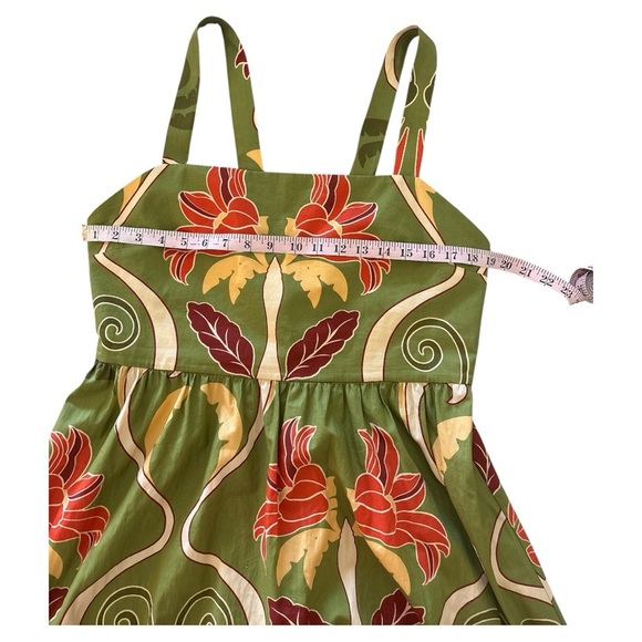 Zara Green and Red Midi Dress - Picture 6 of 8